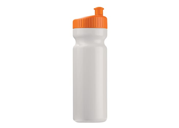 Gourde sport personnalisable Design 750 ml Blanc / Orange